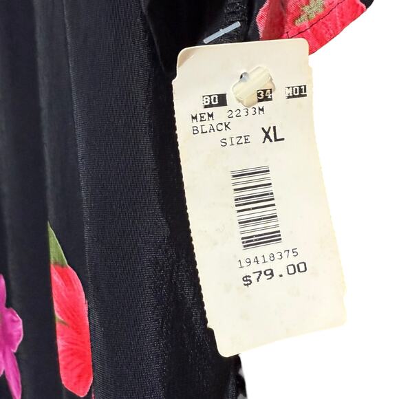 NWT Draper's & Damon's Black Tropical Print Rayon maxi Dress XL - Picture 6 of 8